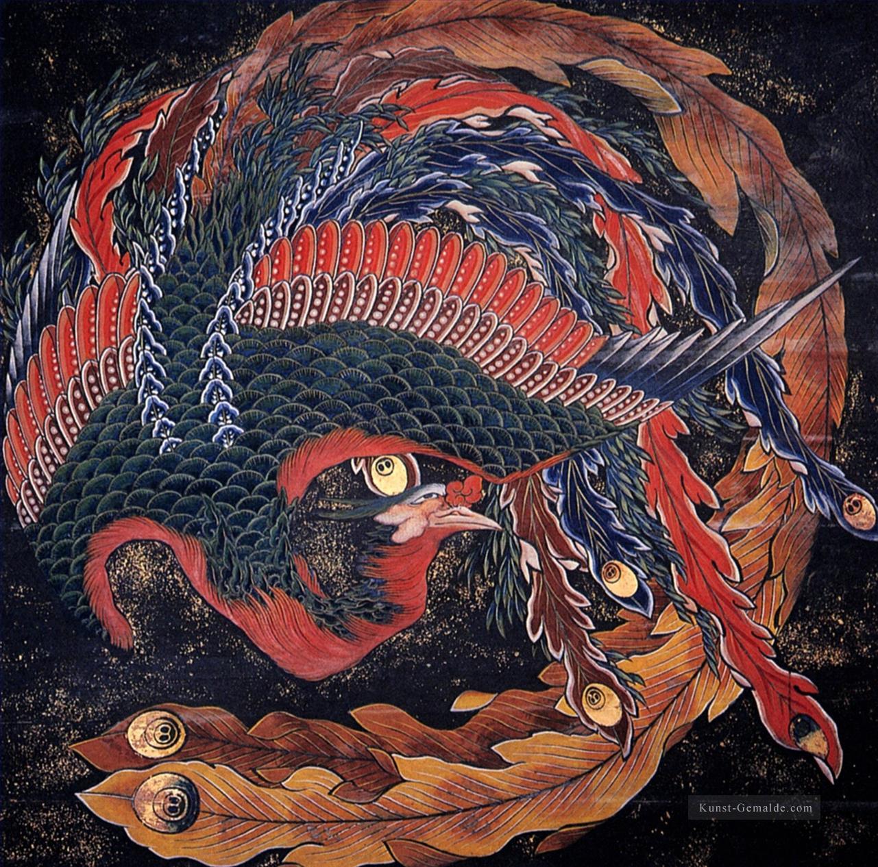 Phönix Katsushika Hokusai Ukiyoe Ölgemälde